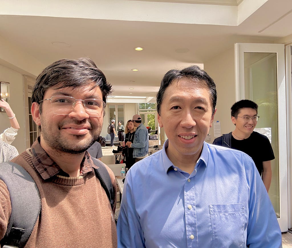 Years later in 2024, I briefly met Andrew Ng and took a photo, a small full-circle moment.